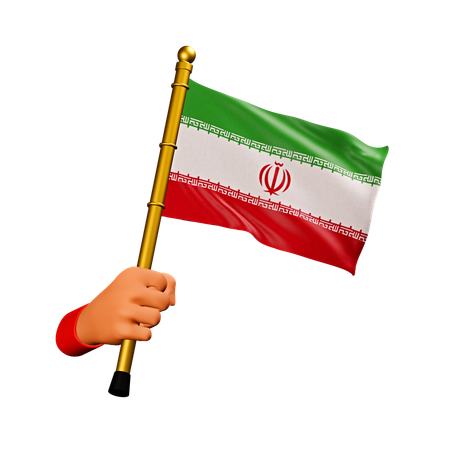 Bandera de irán  3D Icon