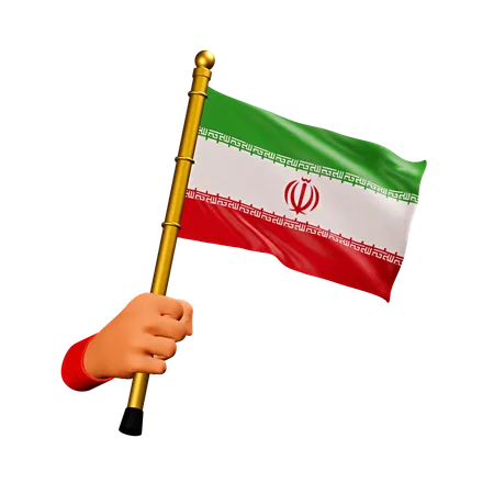 Bandera de irán  3D Icon