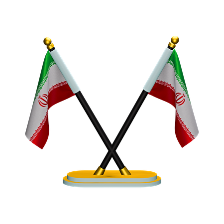 Bandera de irán  3D Icon