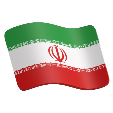 Bandera de irán  3D Icon