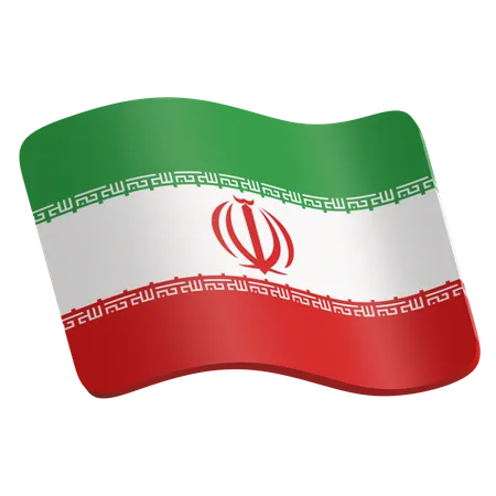 Bandera de irán  3D Icon