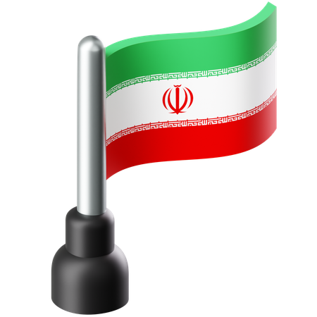 Bandera de irán  3D Icon