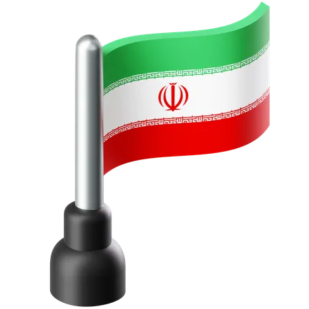 Bandera de irán  3D Icon