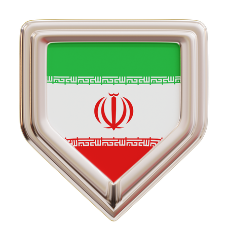 Bandera de irán  3D Icon