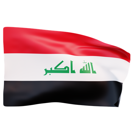 Bandera de irak  3D Icon