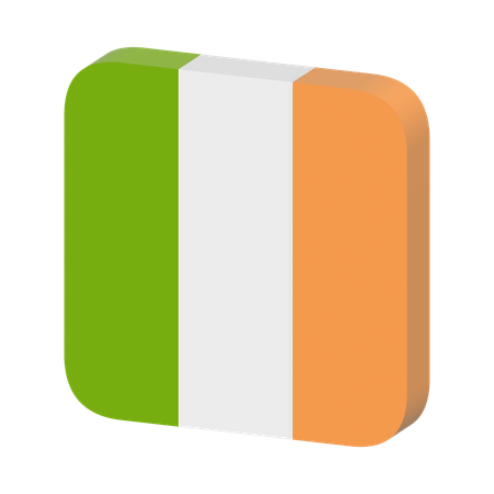 Bandera de irlanda  3D Icon