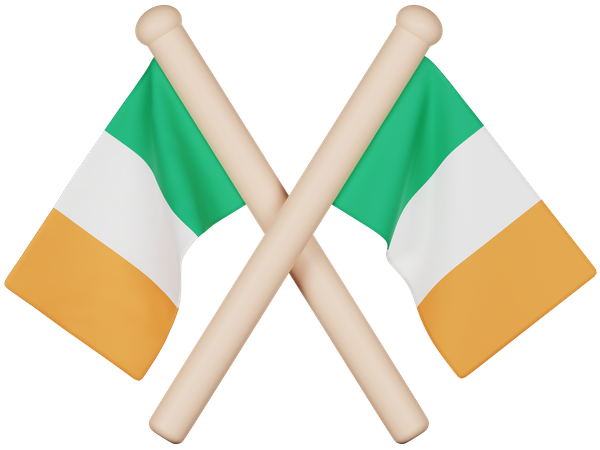 Bandera de irlanda  3D Icon