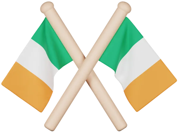 Bandera de irlanda  3D Icon