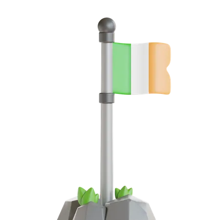 Ilustracion 3 D De La Bandera De Irlanda 3D Icon