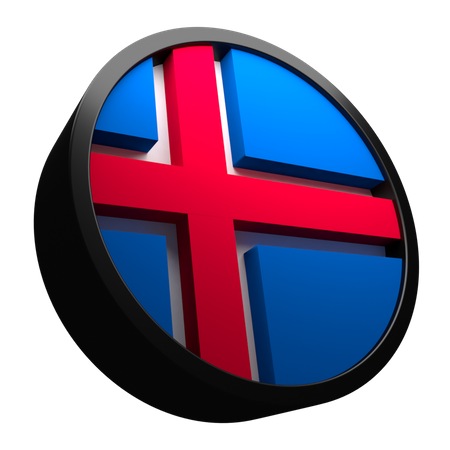 Bandera de islandia  3D Flag