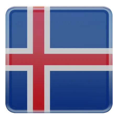 Bandera de islandia  3D Flag