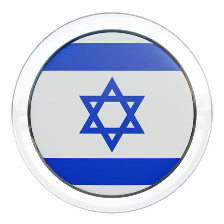 Vidrio de la bandera de Israel  3D Flag