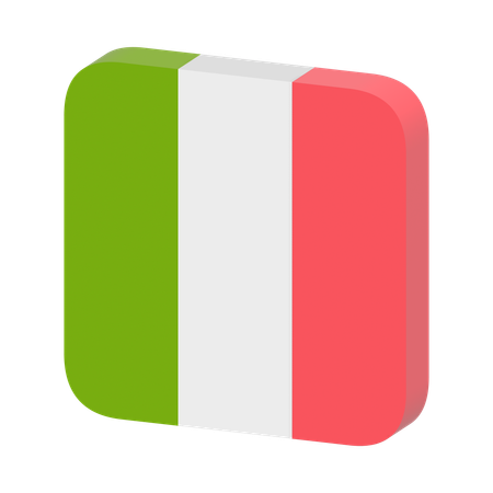 Bandera de italia  3D Icon