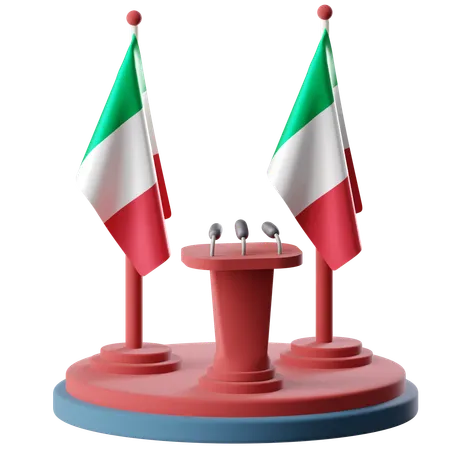 Bandera de italia  3D Icon