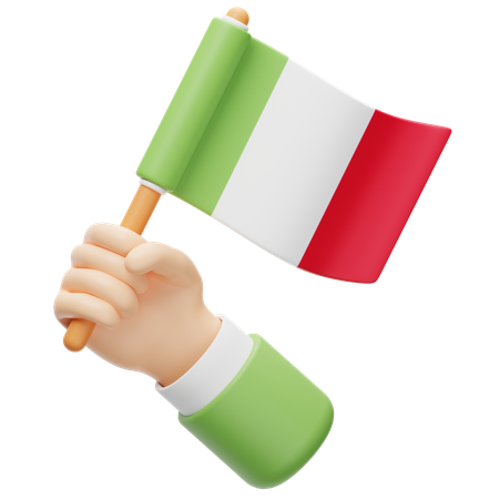 Bandera de italia  3D Icon