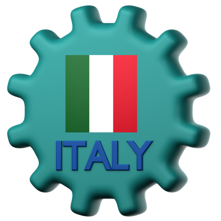 Bandera de italia  3D Icon