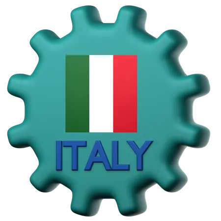 Bandera de italia  3D Icon