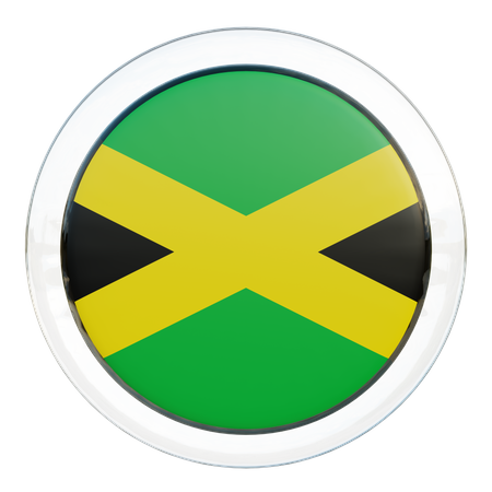 Vidrio de bandera de Jamaica  3D Flag