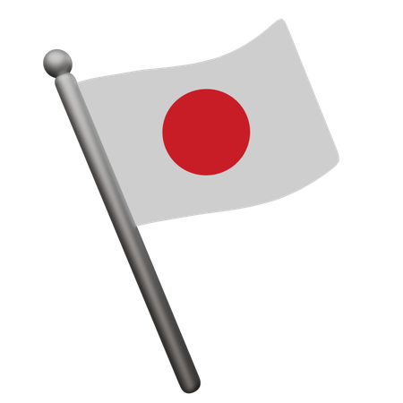 Bandera de japón  3D Icon