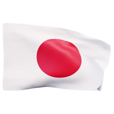 Bandera de japón  3D Icon