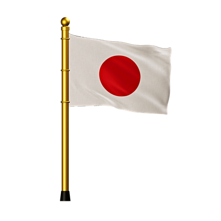 Bandera de japón  3D Icon