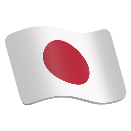 Bandera de japón  3D Icon