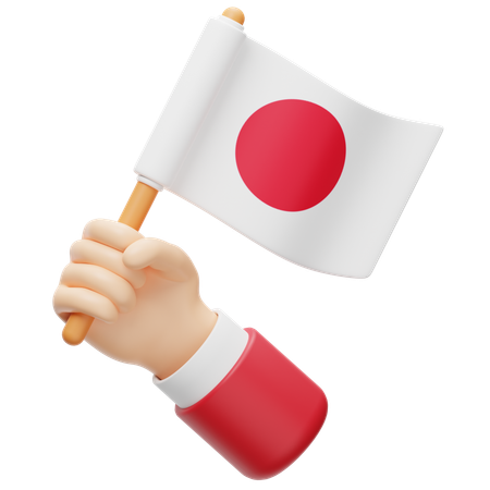 Bandera de japón  3D Icon