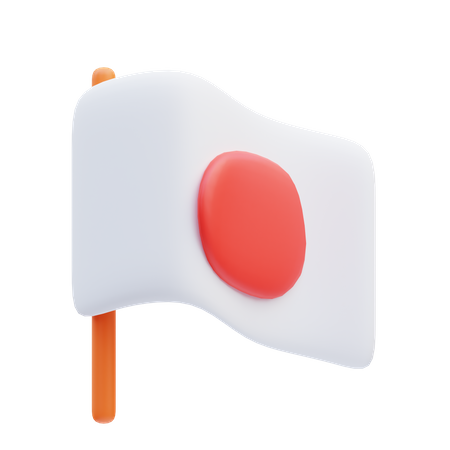 Bandera de japón  3D Icon