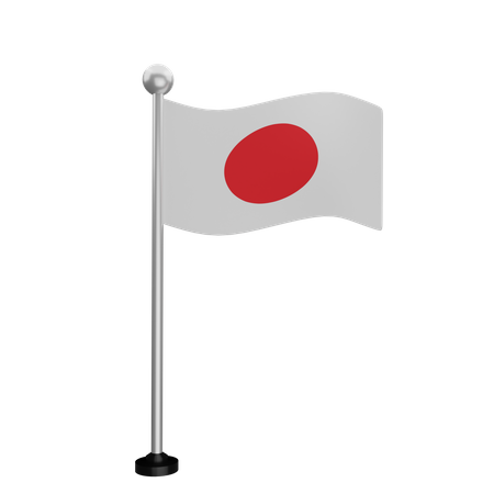 Bandera de japón  3D Flag