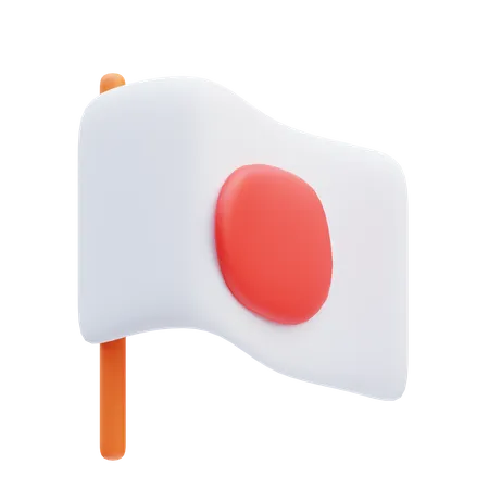 Bandera de japón  3D Icon