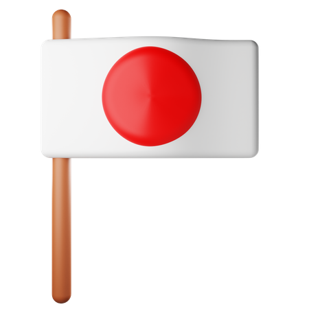 Bandera de japón  3D Icon