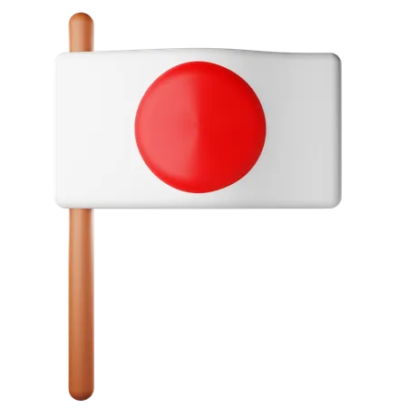 Bandera de japón  3D Icon