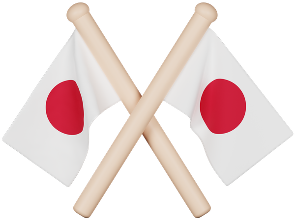 Bandera de japón  3D Icon