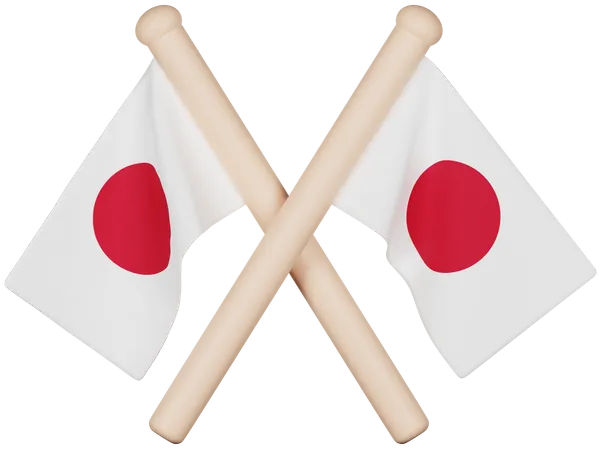 Bandera de japón  3D Icon