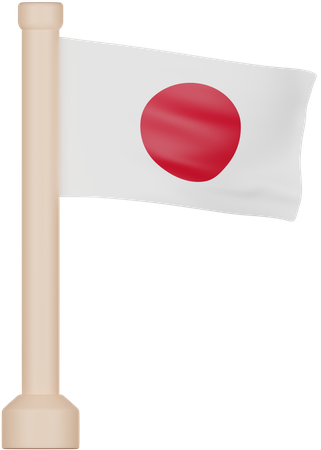 Bandera de japón  3D Icon