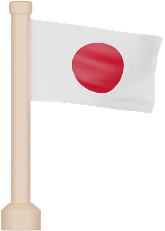 Bandera de japón  3D Icon