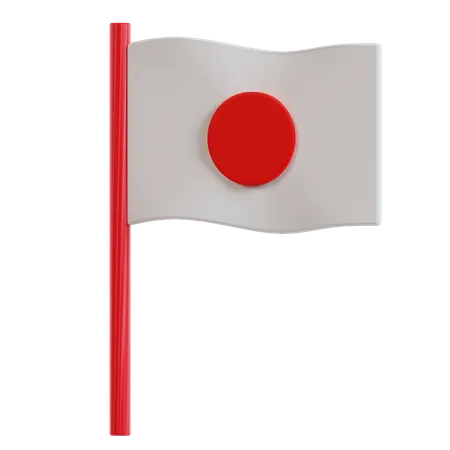 Bandera de japón  3D Icon