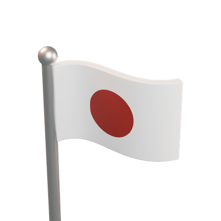 Bandera de japón  3D Icon