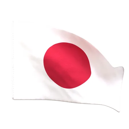 Bandera de japón  3D Icon