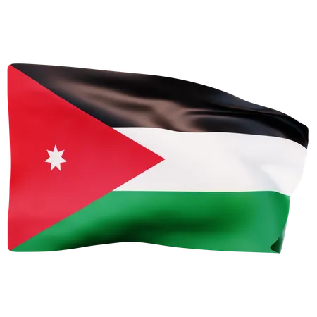 Bandera de jordania  3D Icon