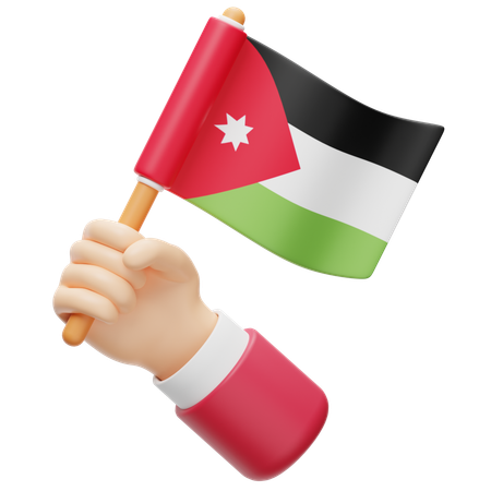 Bandera de jordania  3D Icon