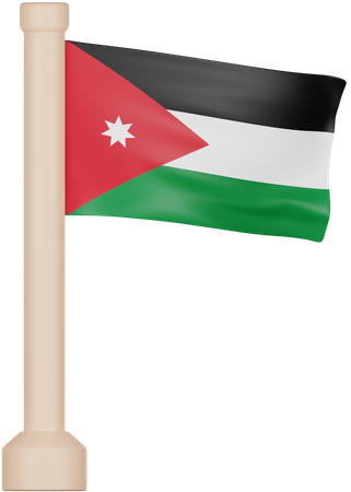 Bandera de jordania  3D Icon