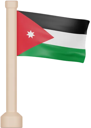 Bandera de jordania  3D Icon