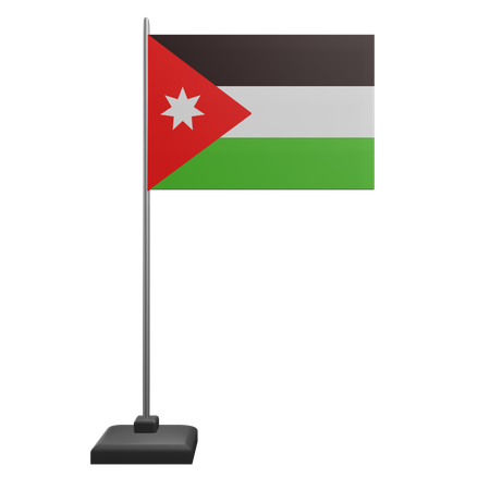 Bandera de jordania  3D Icon