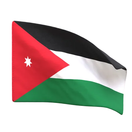 Bandera de jordania  3D Icon