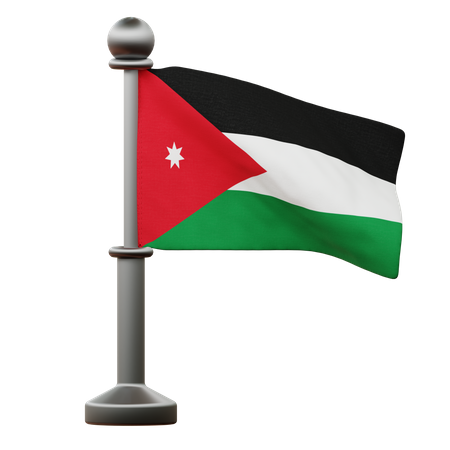 Bandera de jordania  3D Icon