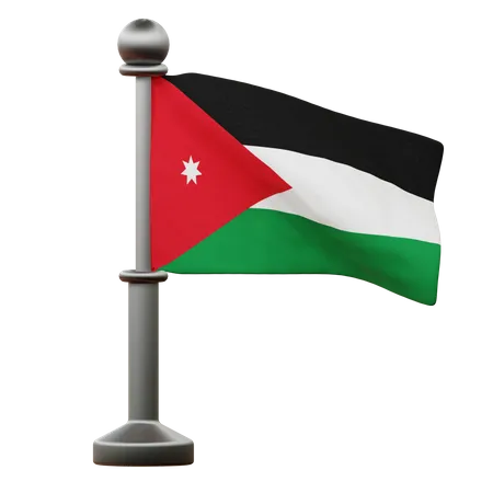 Bandera de jordania  3D Icon