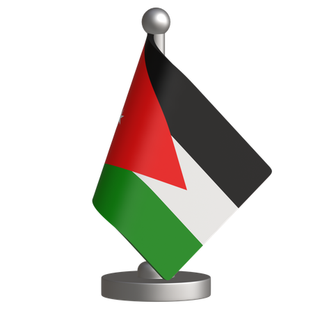 Bandera de escritorio de jordania  3D Icon