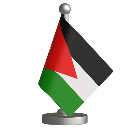 Bandera de escritorio de jordania  3D Icon