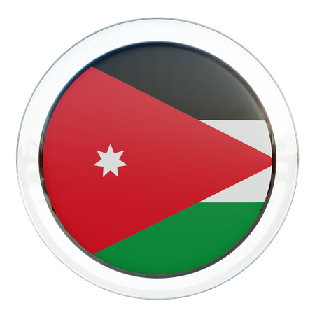 Vidrio de la bandera de Jordania  3D Flag